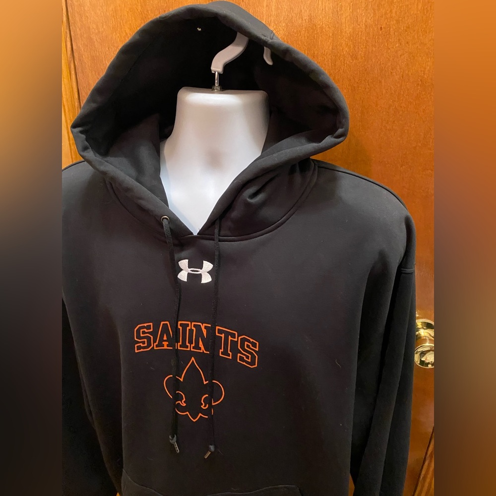 Under Armour New Orleans Saints Black Pullover Lined Fleece Hoodie -2XL
